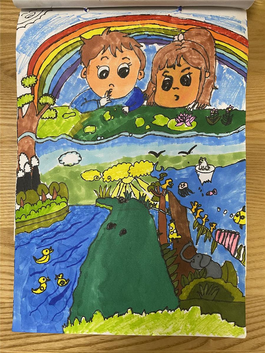 《夏日彩虹，保護地球》 孫睿陽 7歲
