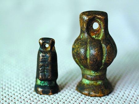 寧夏石嘴山發(fā)現元代銅權最大高5.5厘米(圖)