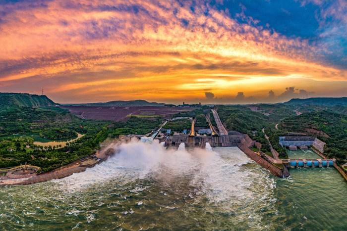 河南濟源：黃河小浪底調水調沙蔚為壯觀